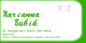 marianna bubik business card